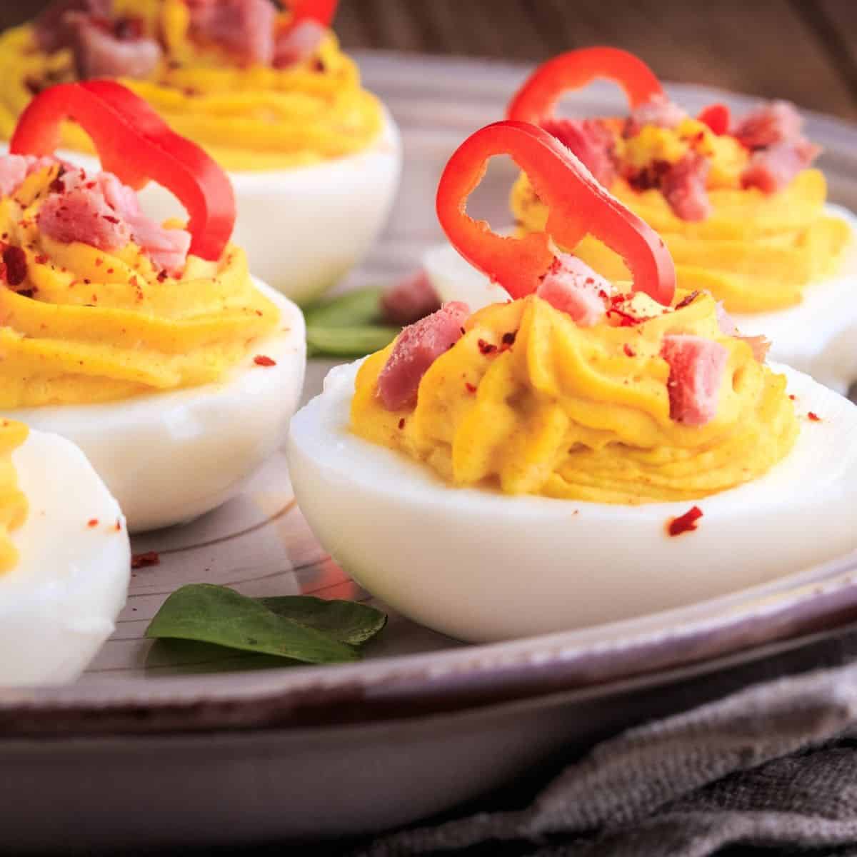 Bacon Deviled Eggs (The best recipe ever!)