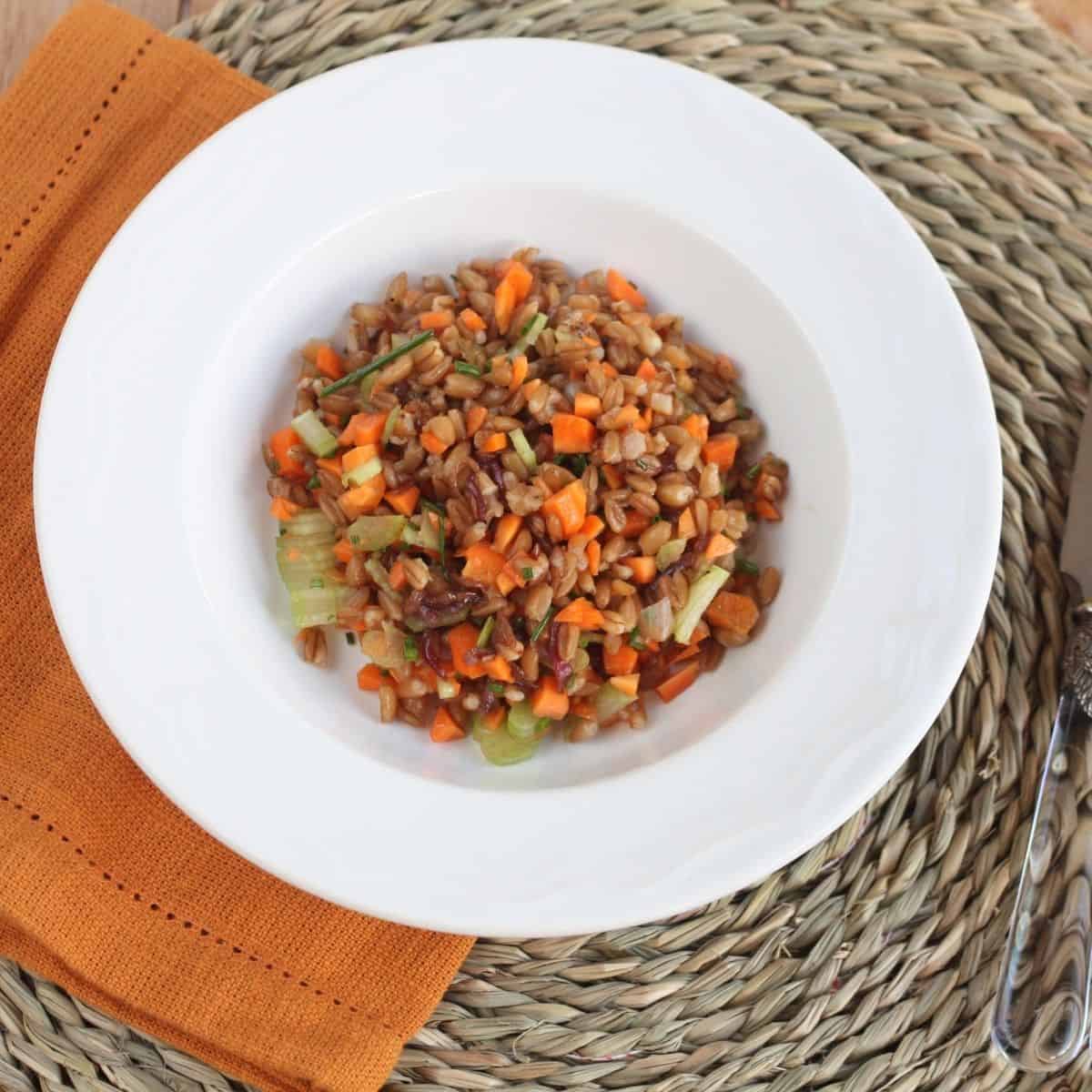 Farro Salad With Roasted Vegetables