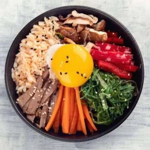 Korean Ground Beef Rice Bowl (Bibimbap)